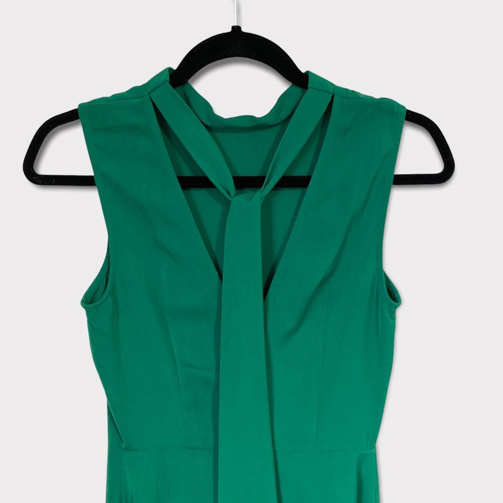 ASOS [Warehouse] Satin Green Midi Dress Size 6 - Picture 7 of 10